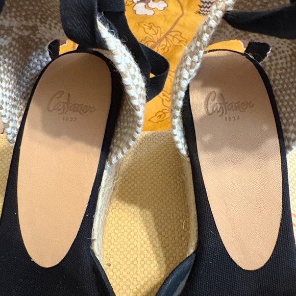 Black Castaner Carina 60 Wedge Espadrille Size 37, Worn Once - Picture 6 of 7